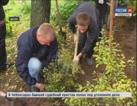 Во время экологического месячника добровольцы посадили в Чебоксарах тысячи деревьев и кустарников Во время экологического месячника добровольцы посадили в Чебоксарах тысячи деревьев и кустарников