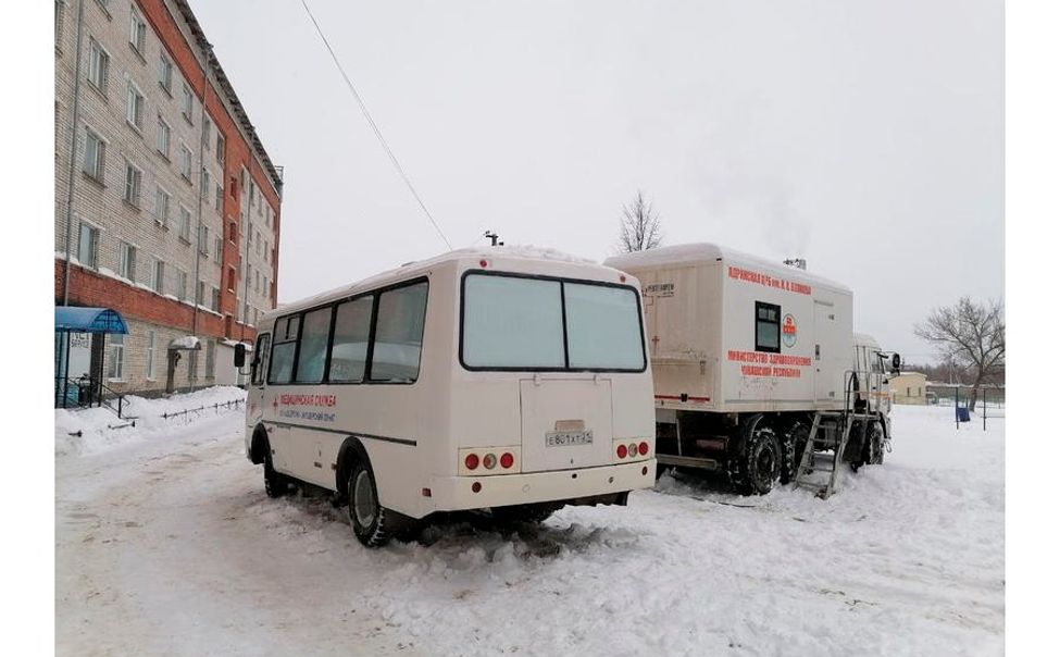 Жители Ядрина прошли обследование в мобильных медицинских комплексах