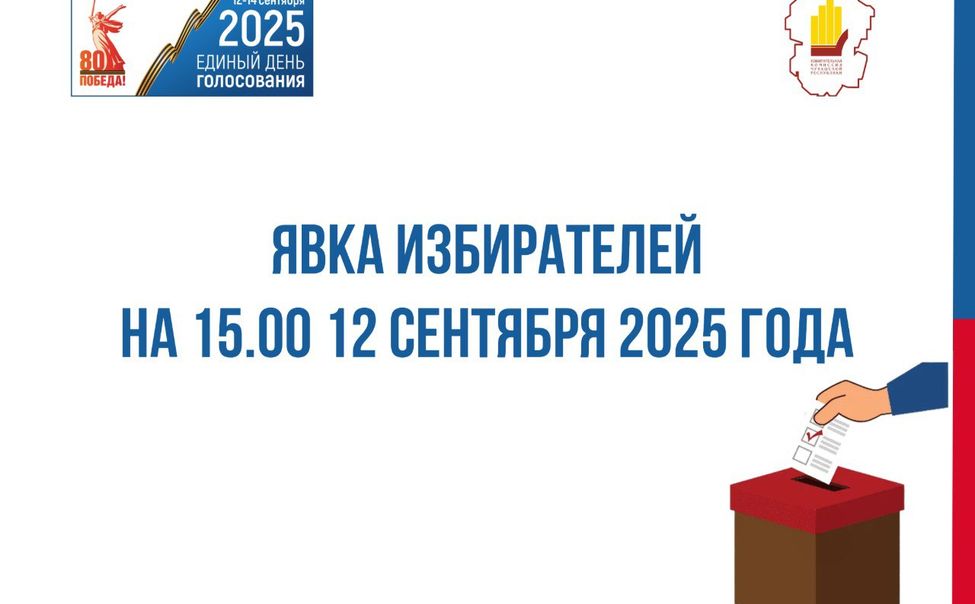 Сегодня в Чувашии явка избирателей  на 15.00 составила 20,78%