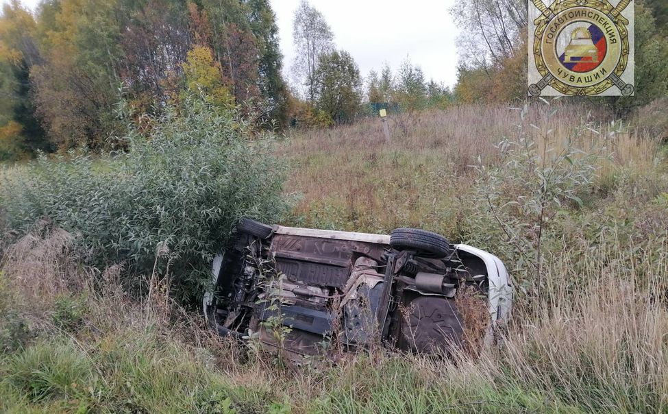 В Чувашии инвалид-сердечник вылетел в кювет