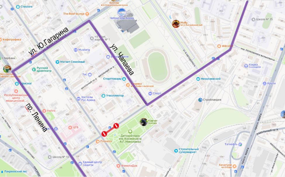 В Чебоксарах по ул.Николаева временно изменится схема движения транспорта