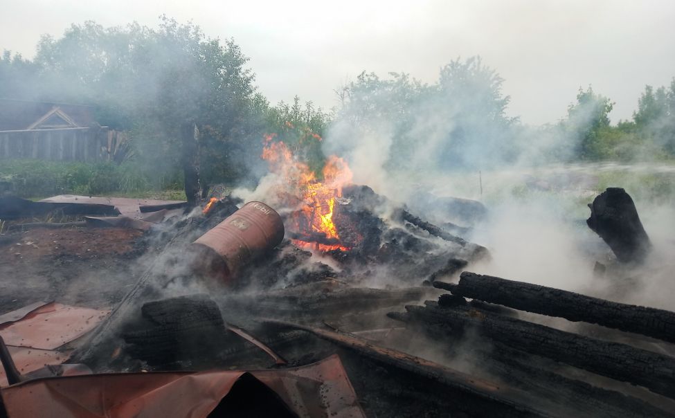 В каком районе был пожар