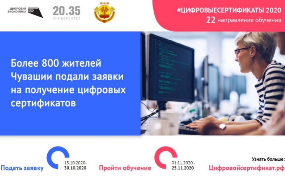 844 жителя Чувашии подали заявки на получение цифровых сертификатов 844 жителя Чувашии подали заявки на получение цифровых сертификатов