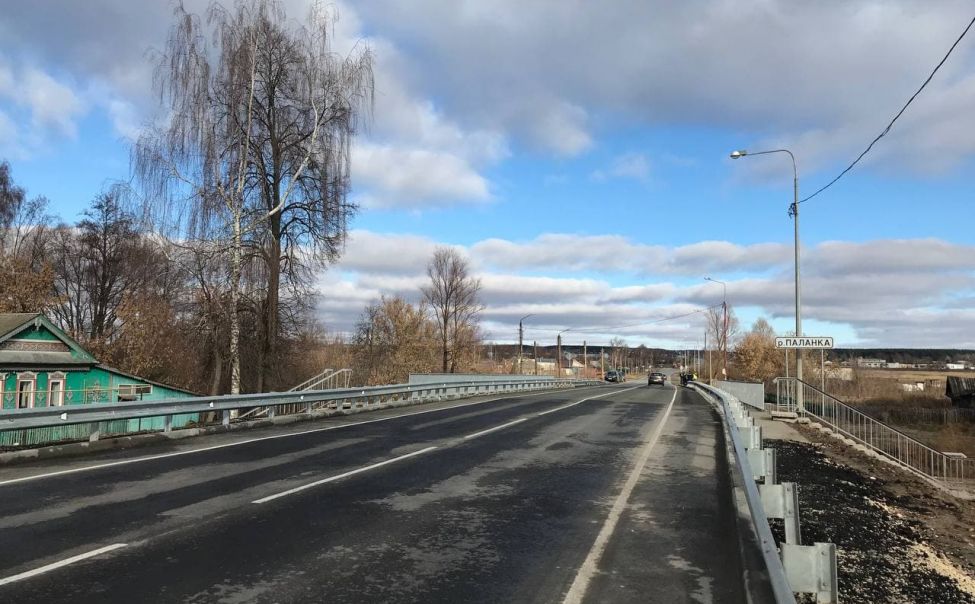 В Шумерлинском районе сдали в эксплуатацию мост через реку Паланку