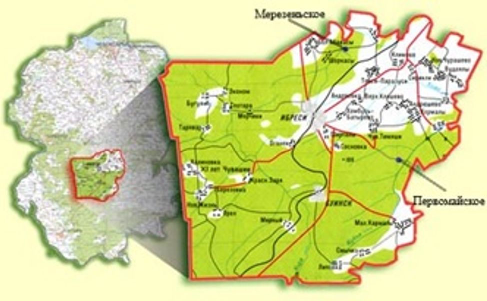 Карта ибресинского района чувашской республики