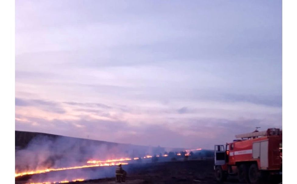 В Чувашии незаконное сжигание сухой травы привело к крупному пожару