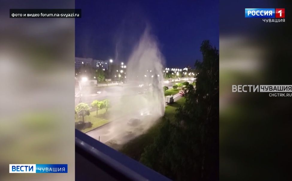 Причиной аварийных фонтанов в Чебоксарах названы гидравлические испытания