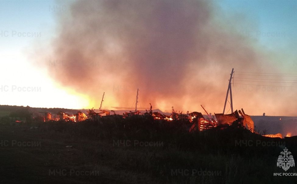 Ночью в Янтиковском округе сгорела конюшня