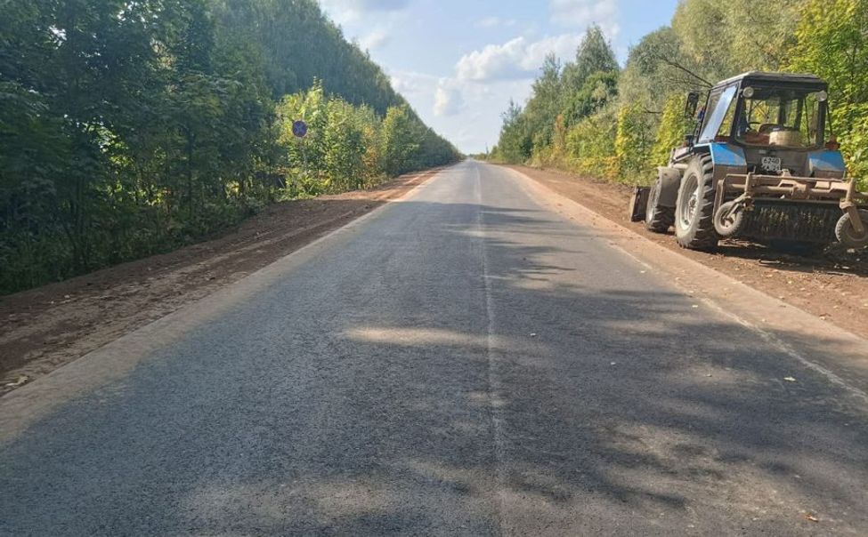 В Ядринском округе завершился ремонт местной дороги «Волга-Янымово-Медякасы-Сура»