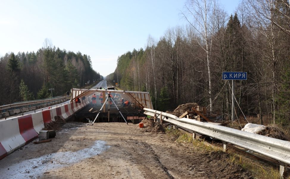 Ремонт моста через реку Киря в Ибресинском округе завершат к ноябрю 2024 года