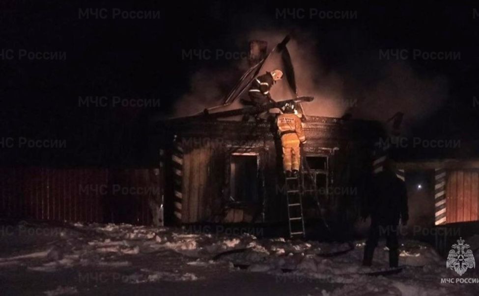 У жителя Батыревского округа сгорел дом 