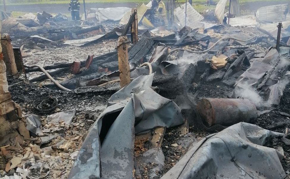 Утром в Цивильском округе огонь уничтожил частное хозяйство