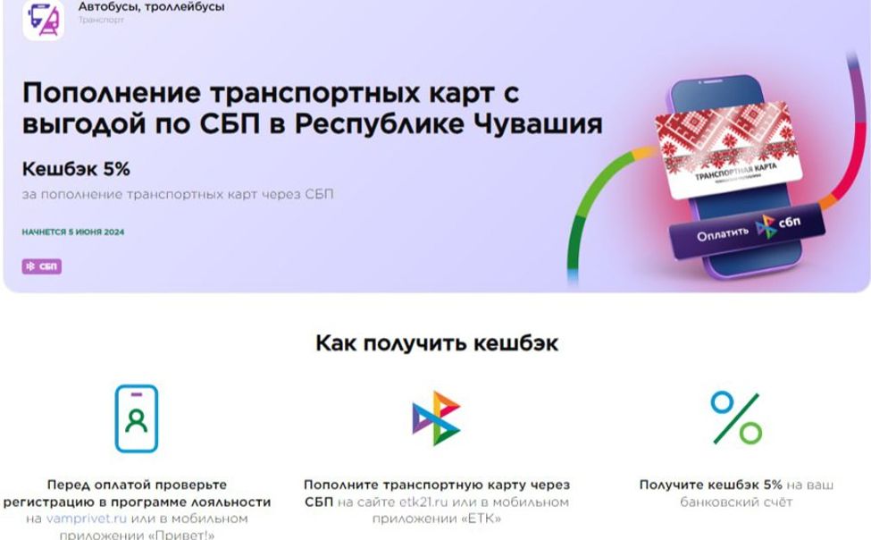 В Чувашии подешевеет пополнение транспортной карты через Систему быстрых платежей