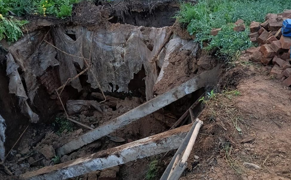 В Моргаушском округе мужчина погиб под завалами погреба