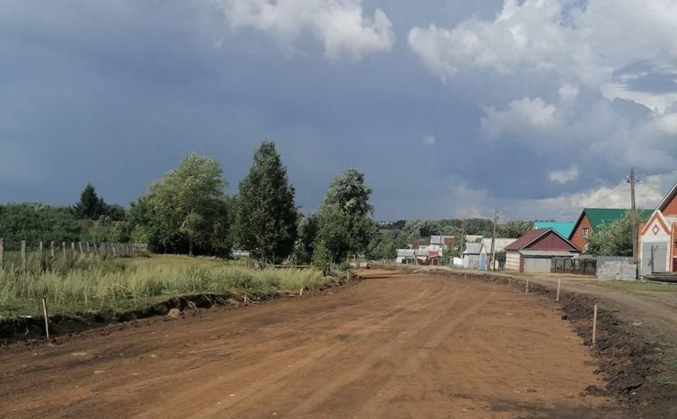 В селе Байдеряково строится автомобильная дорога 