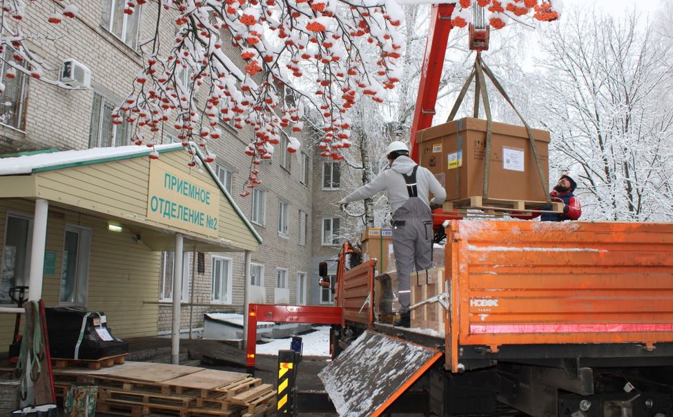 В Больнице скорой медицинской помощи устанавливают новый компьютерный томограф