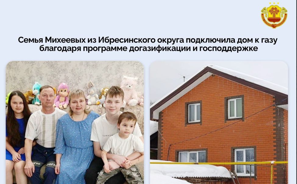 В Чувашии к газу подключили 1,7 тысячи домовладений